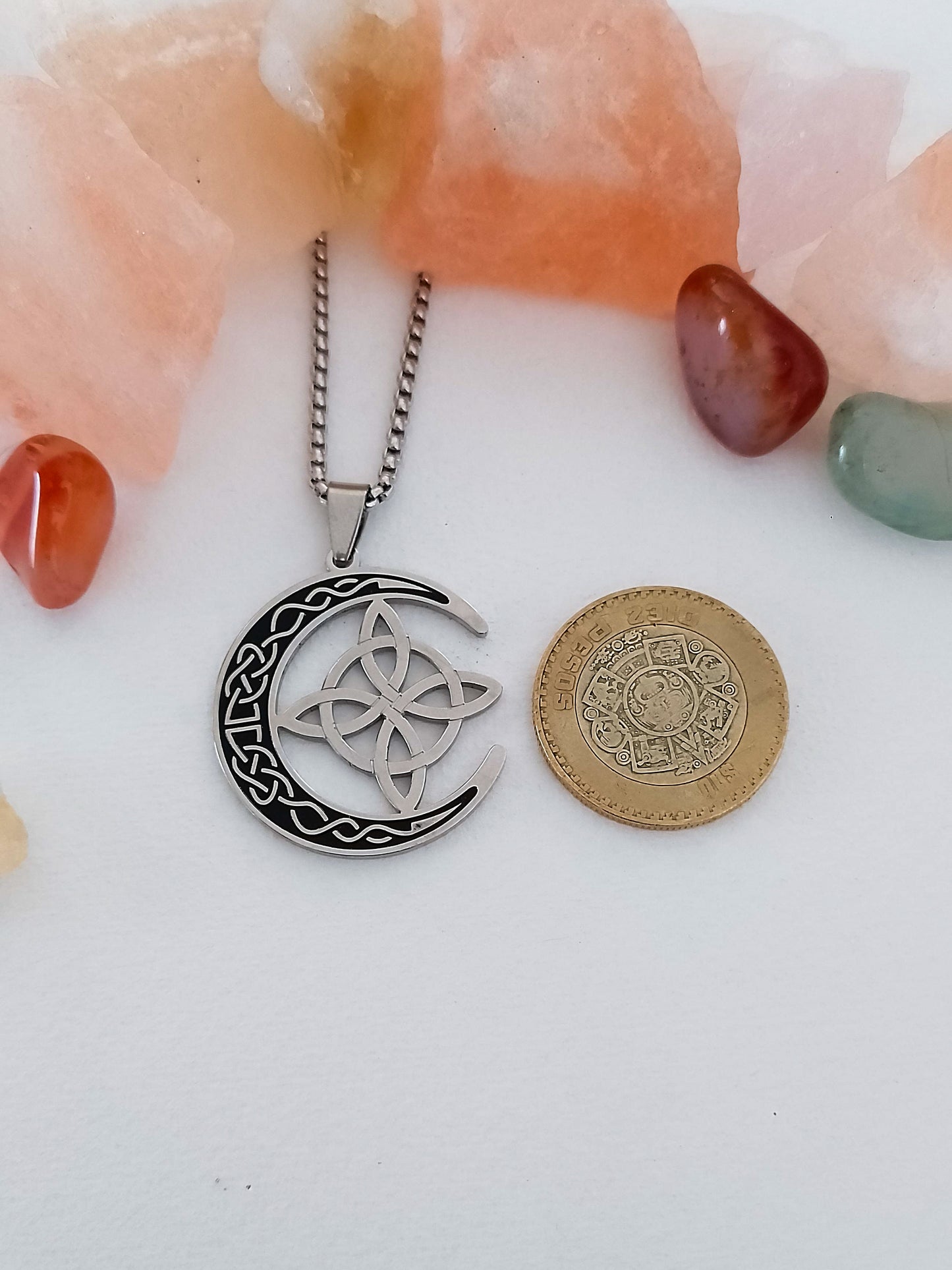 Nudo de bruja luna amuleto dije