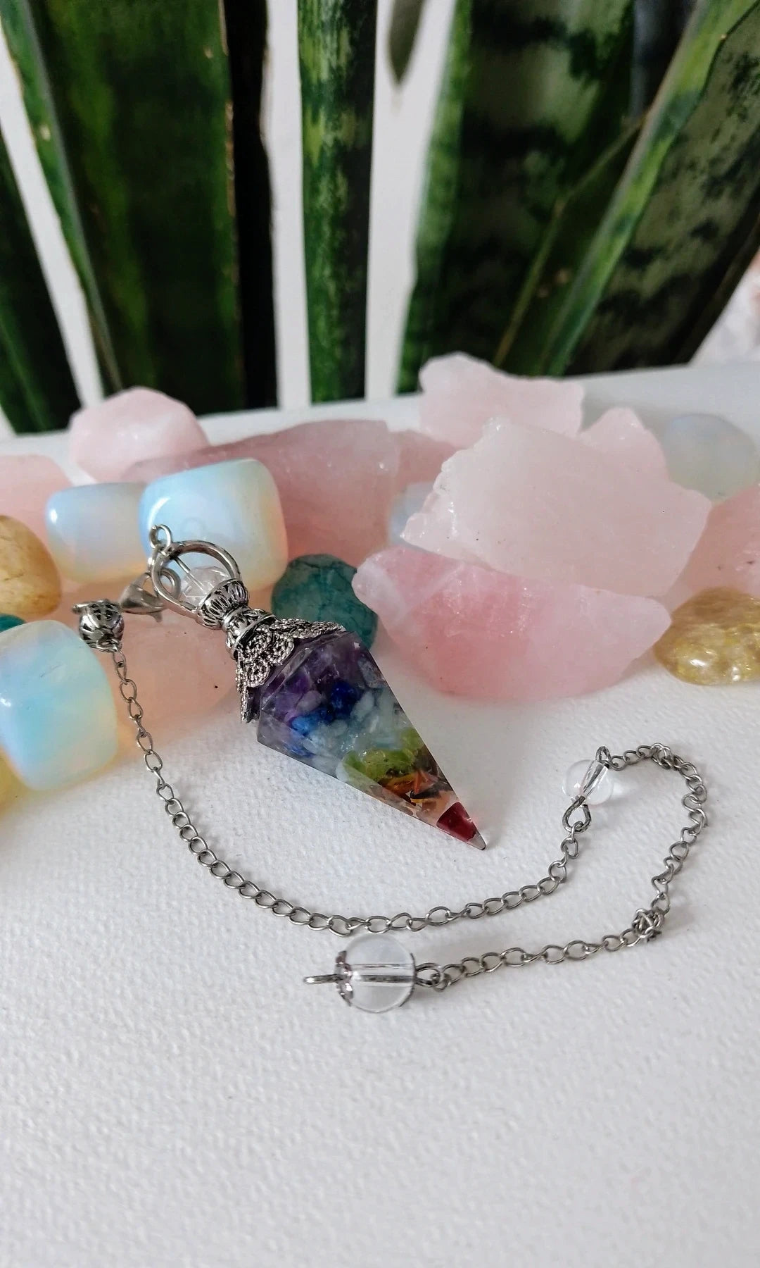 Péndulo de Cuarzos Chakras