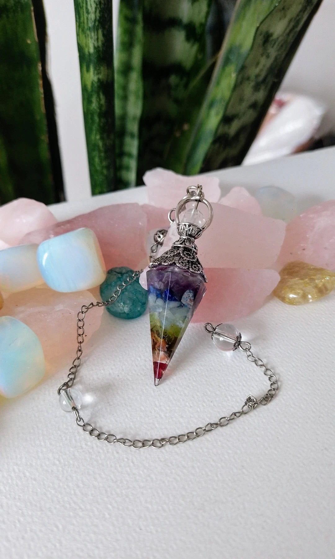 Péndulo de Cuarzos Chakras