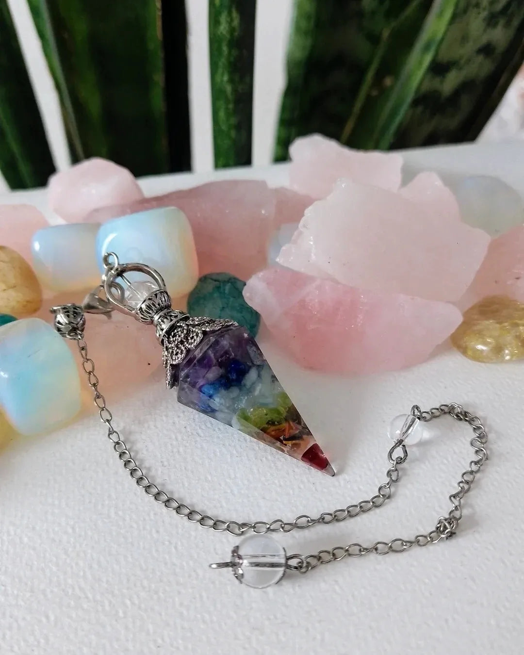 Péndulo de Cuarzos Chakras