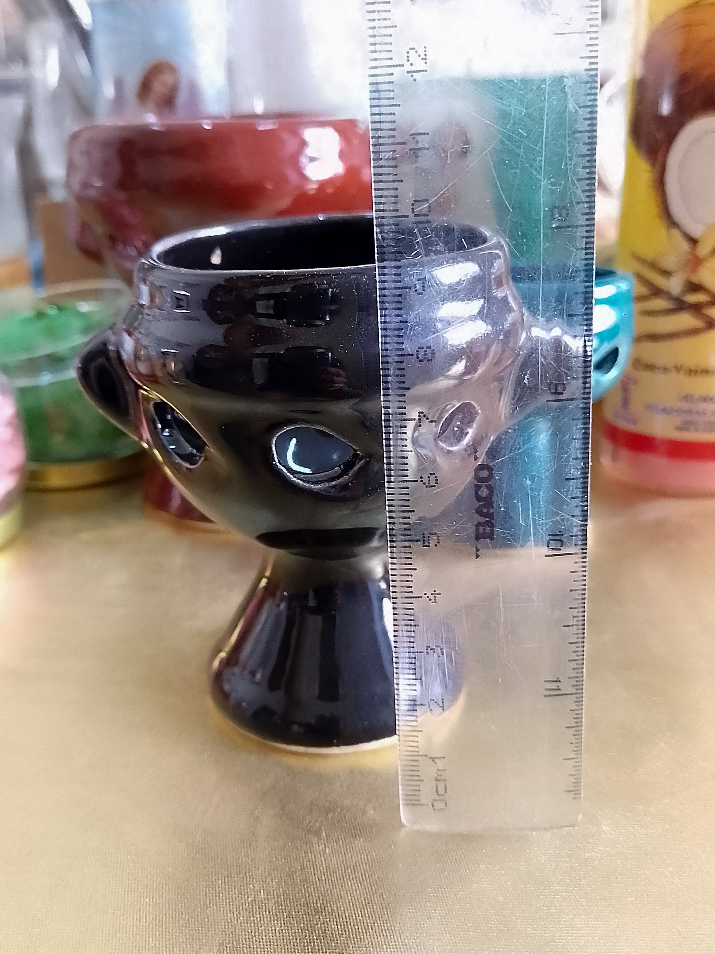 Sahumeador de barro color negro