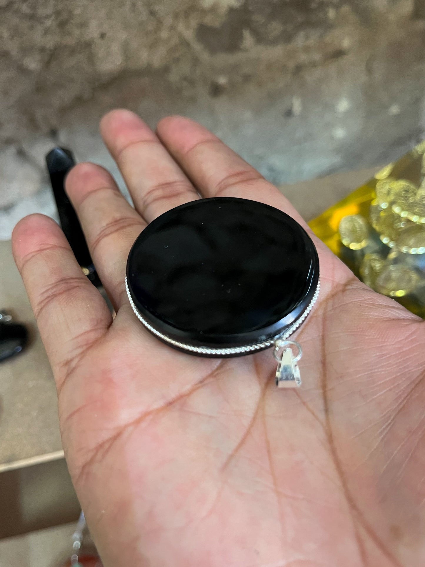 Dije Espejo de obsidiana chico