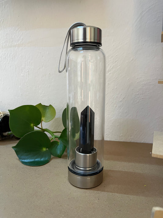 Botella Energizante con Punta de Obsidiana