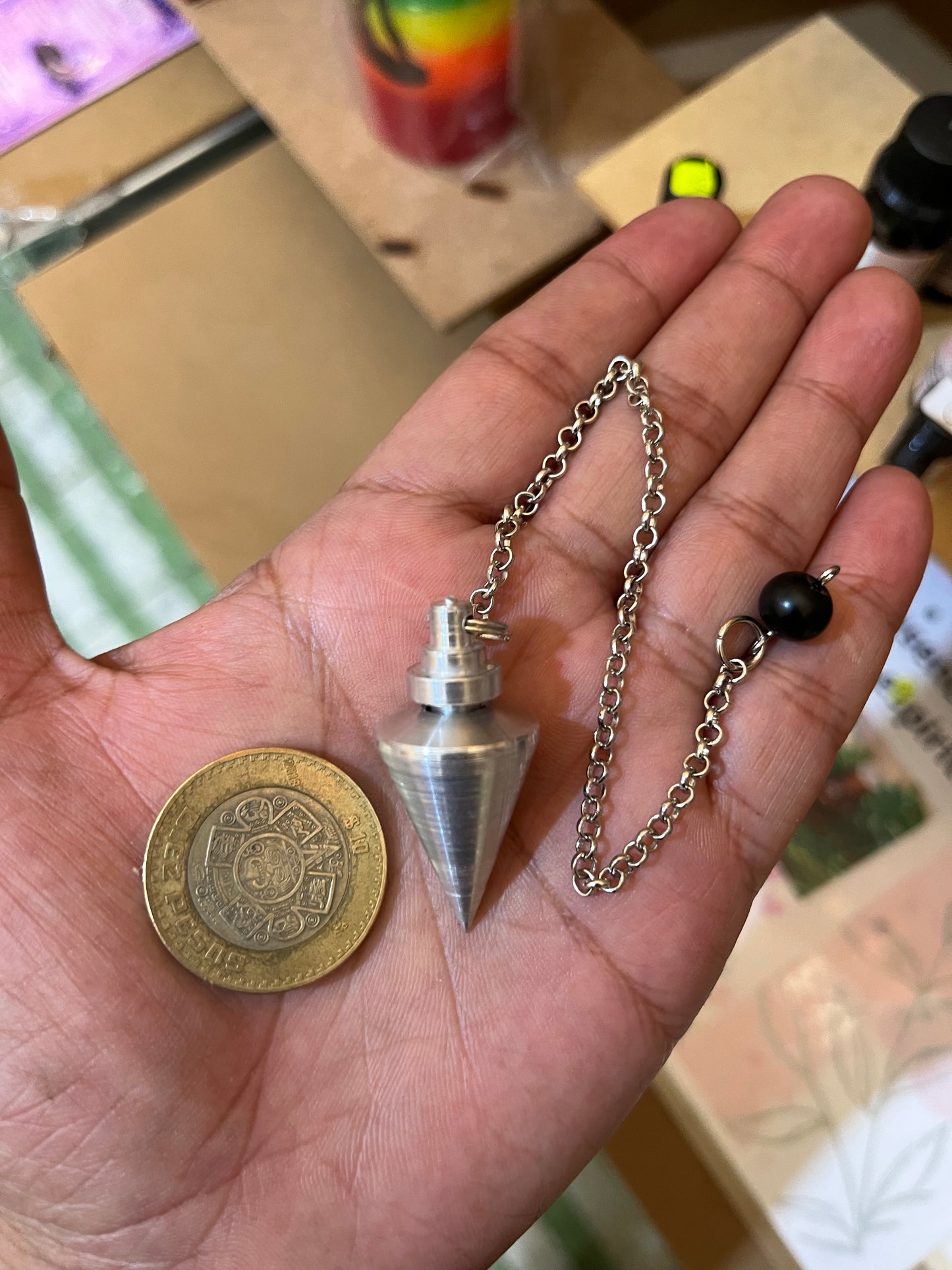 Péndulo Radiestésico de Precisión en Acero Inoxidable