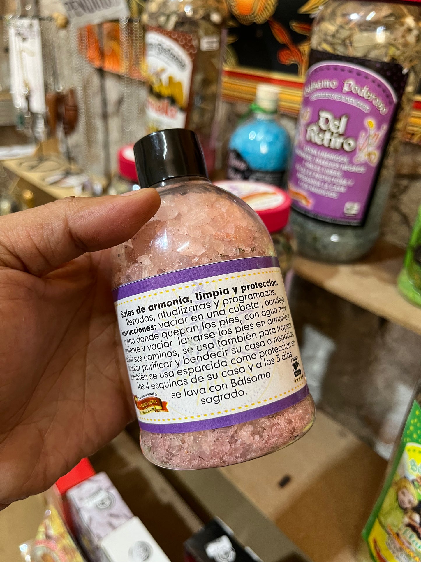 Sal de Baño "Calla Chismes" Limpieza Energética y Protección contra Malas Vibras.
